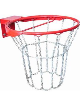 Кольцо баскет. антиванд. № 7, диам.450 мм,метал. с метал.цепью,с кронштейном, красн