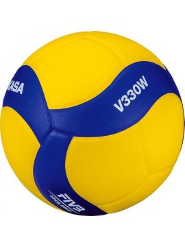 Мяч вол. MIKASA V330W, р. 5, синт.кожа (ПУ), 18 пан., оф. парам. FIVB,клееный, бут.кам, желто-сини