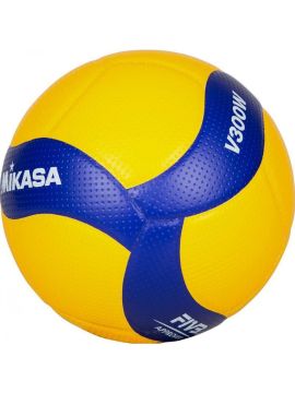 Мяч вол. MIKASA V300W р. 5, FIVB Appr, 18 пан, синт.кожа (микрофиб), клееный, бут.кам, желто-сини