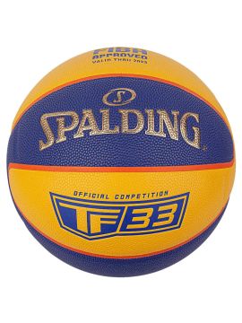 Мяч баск. SPALDING TF-33 Gold 3*3 Indoor/Outdoor, 76862z, р.6, FIBA Appr, ПУ-композит, желто-синий