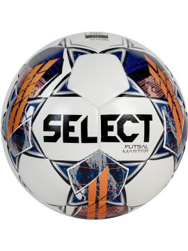 Мяч футзал. SELECT Futsal Master Grain V22, р.4, Basic, 32п, ПУ, руч.сш, бел-син-ор