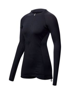 Костюм с рукавами TYR Solid Fiona Long Sleeve One Piece Jumpsuit (001 Черный)