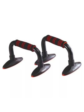 Упоры д/отжимания TORRES Push-Up Bars металл эрг. форма, съем. основания, черн-крас