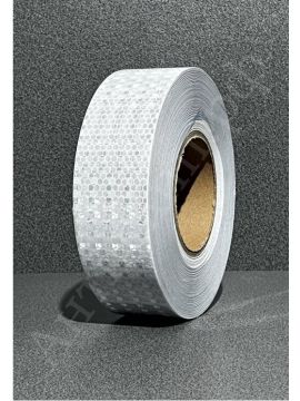 Лента светоотражающая «алмазная» самоклеющ., тип «Б», цвет белый, 50 мм