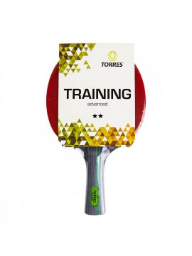 Ракетка н/т TORRES Training 2* для любителей, накладка 1,5 мм, конич. ручка