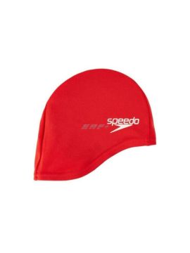 Шапочка д/плавания дет. SPEEDO Polyester Cap Jr красная полиэстер
