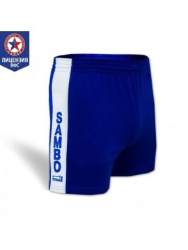 Шорты трикотажные д/борьбы Самбо (Цвет: Синий)