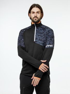 Кофта на молнии 1/3 HZ SUB PRINT муж. (10 чёрный) М