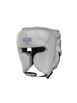 Шлем боксерский с бампером Clinch Undefeated Russian Team серебристый