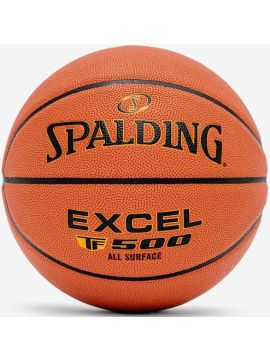 Мяч баск. SPALDING TF 500 Excel р.7, композит. кожа (ПУ), коричнево-черный